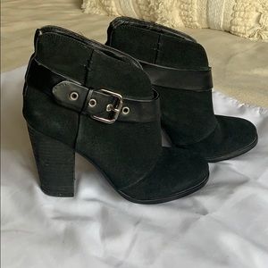 Black Leather Ankle Boots